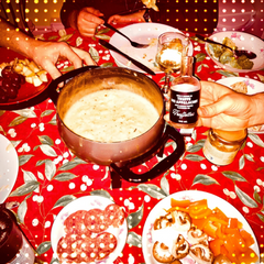 Fondue au fromage et huile à saveur de truffe des Appalaches