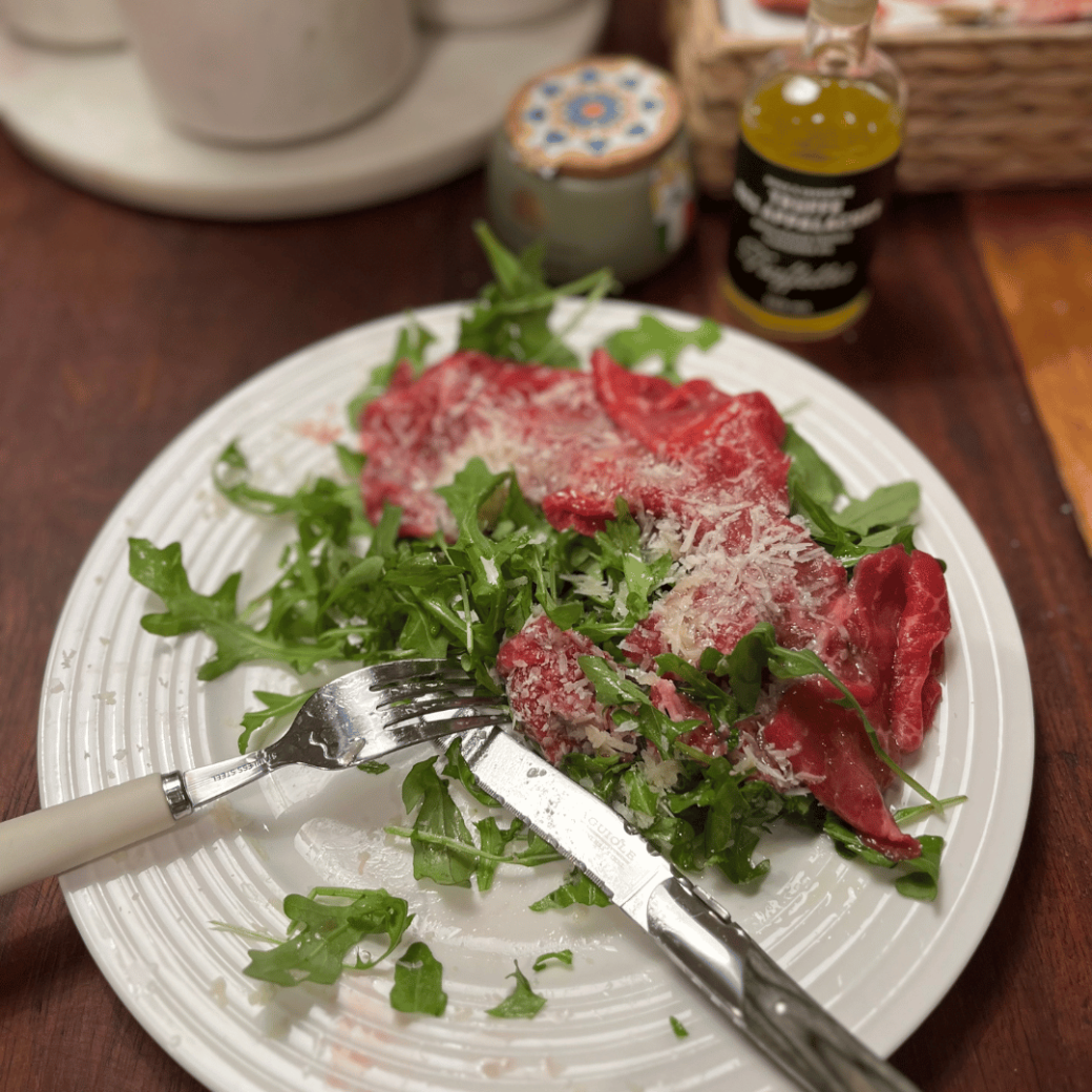 Carpaccio de bœuf et huile à saveur de truffe des Appalaches