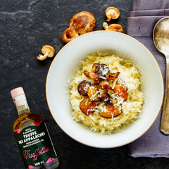 Risotto aux champignons et huile à saveur de truffe des Appalaches